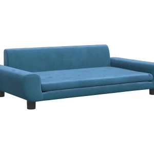 Fien Hondenmand 100x54x33 cm fluweel blauw Fien Hondenmand 100x54x33 cm fluweel blauw