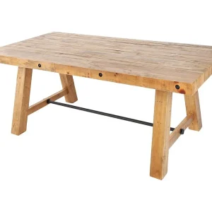 Eettafel RANCHO – Rechthoekig 200 cm – Natuurlijk hout en metaal – Rustieke stijl Eettafel RANCHO – Rechthoekig 200 cm – Natuurlijk hout en metaal – Rustieke stijl