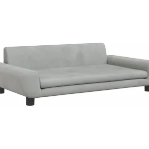 Fien Hondenmand 100x54x33 cm fluweel lichtgrijs Fien Hondenmand 100x54x33 cm fluweel lichtgrijs