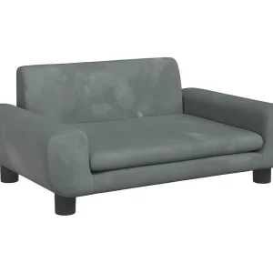 Fien Hondenmand 70x45x33 cm fluweel donkergrijs Fien Hondenmand 70x45x33 cm fluweel donkergrijs