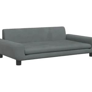 Fien Hondenmand 100x54x33 cm fluweel donkergrijs Fien Hondenmand 100x54x33 cm fluweel donkergrijs