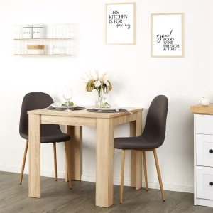 Eettafel 80×80 cm Antraciet Moderne Eetkamer Tafel Houten Tafel Eik