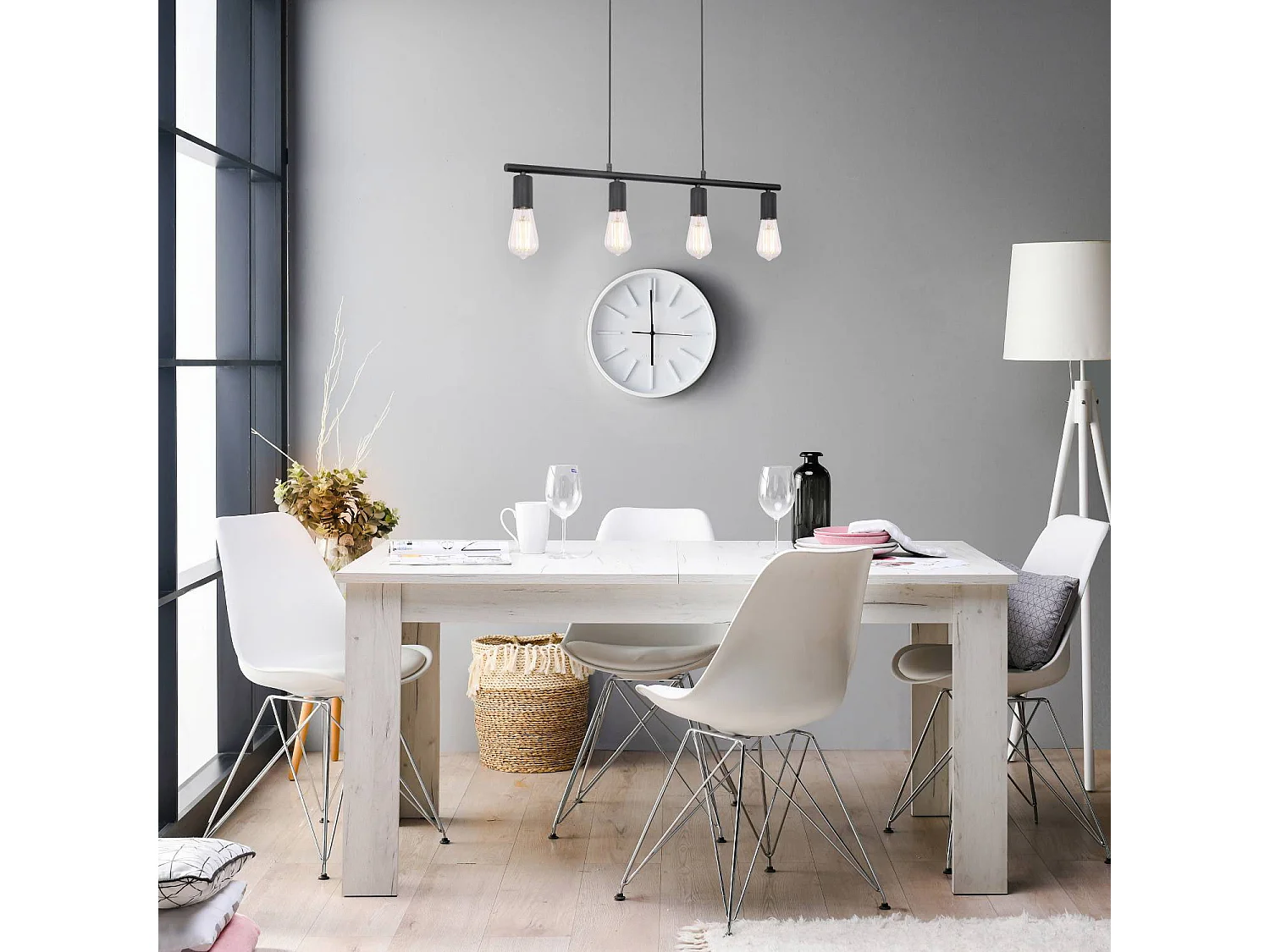 Eettafel 160x90 cm Wit