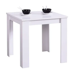 Eettafel 80x80x75 cm wit modern