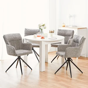 Eettafel 106x106x77 cm wit rond Eettafel 106x106x77 cm wit rond