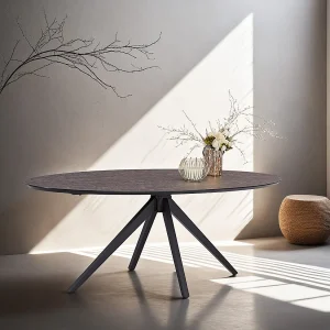 Eettafel 200x95x76 cm Bruin Industrieel Design Eettafel 200x95x76 cm Bruin Industrieel Design