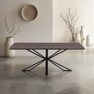 Eettafel 200×100 cm Bruin Industrieel Uiterlijk Eettafel 200×100 cm Bruin Industrieel Uiterlijk
