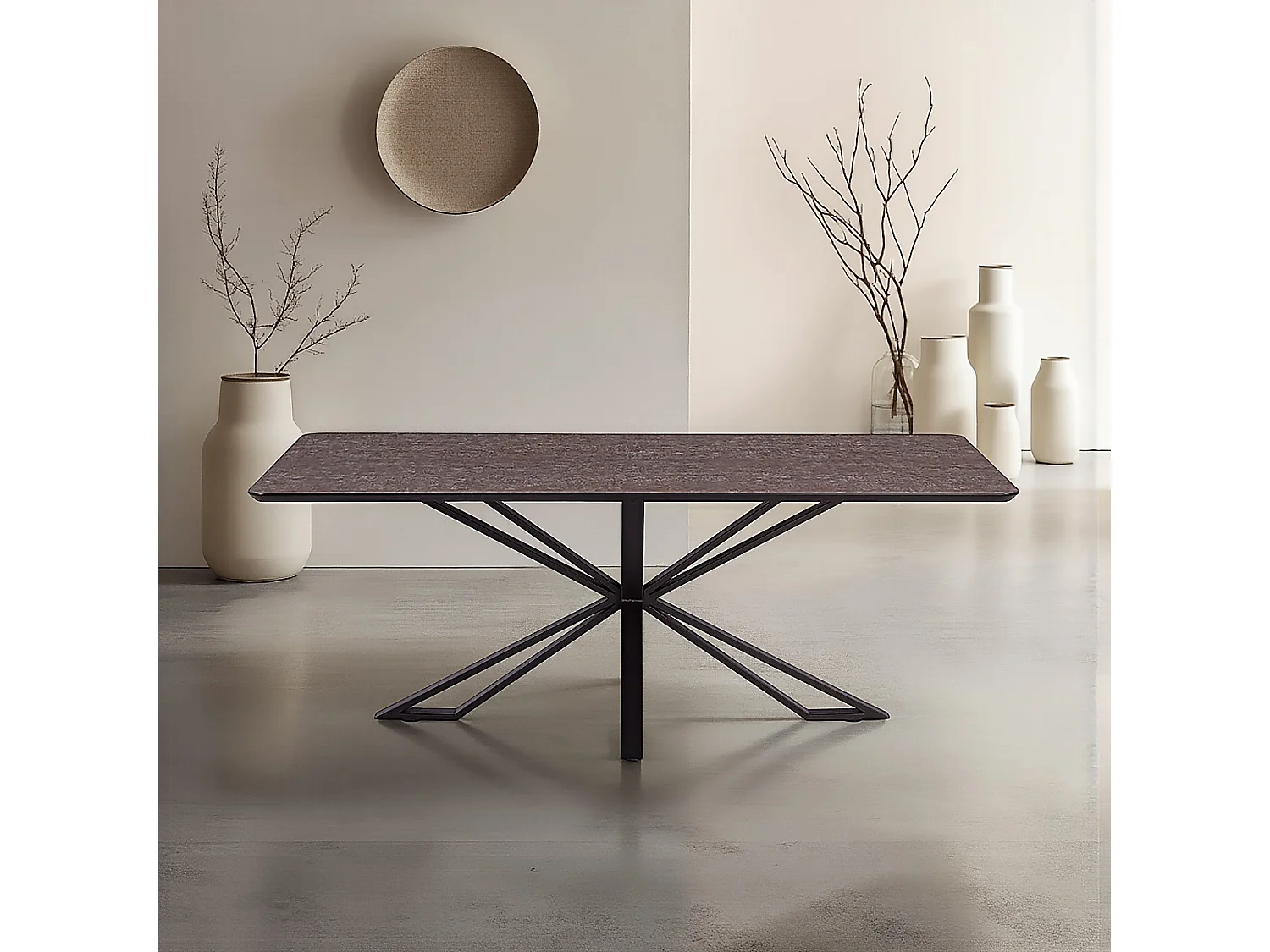 Eettafel 200x100 cm Bruin Industrieel Uiterlijk