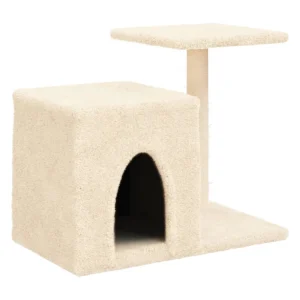 Freja Kattenmeubel met sisal krabpalen 50,5 cm crèmekleurig Freja Kattenmeubel met sisal krabpalen 50,5 cm crèmekleurig
