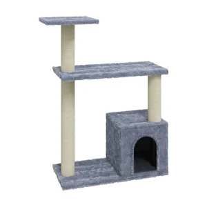 Elisa Luz  Kattenkrabpaal met sisal krabpalen 70 cm lichtgrijs