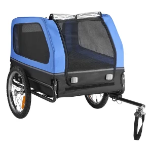 Fietstrailer SucceBuy voor Hond, Belasting 40 kg, Drager voor Huisdieren van Fietsen, Frame Opvouwbaar Gemakkelijk met Wiel naar Snelspanner, Reflector Fietstrailer SucceBuy voor Hond, Belasting 40 kg, Drager voor Huisdieren van Fietsen, Frame Opvouwbaar Gemakkelijk met Wiel naar Snelspanner, Reflector