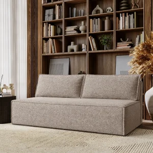DUO slaapbank met slaapfunctie, stof Verita, warm beige DUO slaapbank met slaapfunctie, stof Verita, warm beige