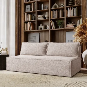 DUO slaapbank met slaapfunctie, stof Verita, beige DUO slaapbank met slaapfunctie, stof Verita, beige