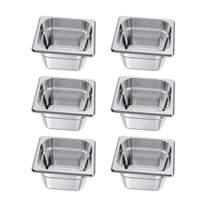 Gastronorm Bak SucceBuy GN 1/6, Bewaarbak voor Horeca van RVS 6STs 1,7 L, Voedselveilige RVS Bak Diepte 10 cm, Anti-aanbak Gastronorm Bak SucceBuy GN 1/6, Bewaarbak voor Horeca van RVS 6STs 1,7 L, Voedselveilige RVS Bak Diepte 10 cm, Anti-aanbak