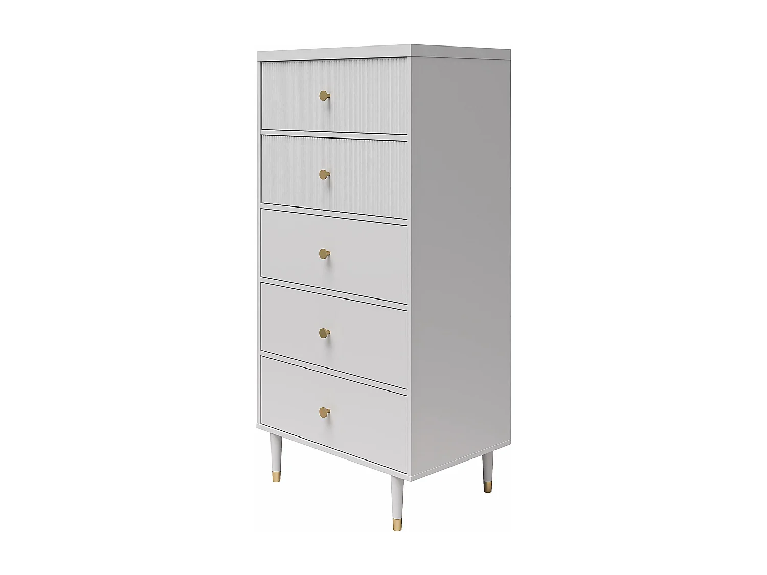 Elizabeth-Dressoir met 5 laden in grijs