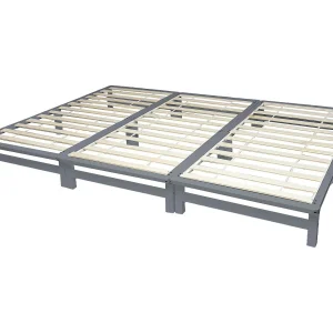 Familiebed 270×200 cm grijs houten bedpallet bed