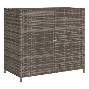 Emma Louise Tuinkast 83x45x76 cm poly rattan grijs Emma Louise Tuinkast 83x45x76 cm poly rattan grijs