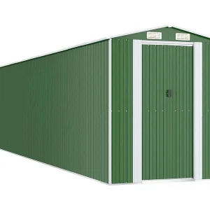 Garden Furniture – Tuinschuur 192x938x223 cm gegalvaniseerd staal groen Garden Furniture – Tuinschuur 192x938x223 cm gegalvaniseerd staal groen