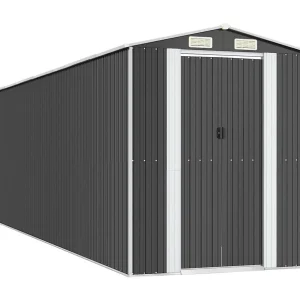 Garden Furniture – Tuinschuur 192x689x223 cm gegalvaniseerd staal antracietkleurig Garden Furniture – Tuinschuur 192x689x223 cm gegalvaniseerd staal antracietkleurig