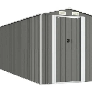 Garden Furniture – Tuinschuur 192x606x223 cm gegalvaniseerd staal lichtgrijs Garden Furniture – Tuinschuur 192x606x223 cm gegalvaniseerd staal lichtgrijs