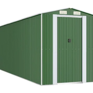 Garden Furniture – Tuinschuur 192x606x223 cm gegalvaniseerd staal groen Garden Furniture – Tuinschuur 192x606x223 cm gegalvaniseerd staal groen