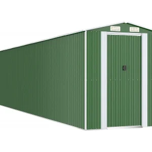 Garden Furniture –  Tuinschuur 192x1021x223 cm gegalvaniseerd staal groen