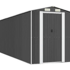 Garden Furniture – Tuinschuur 192x606x223 cm gegalvaniseerd staal antracietkleurig Garden Furniture – Tuinschuur 192x606x223 cm gegalvaniseerd staal antracietkleurig