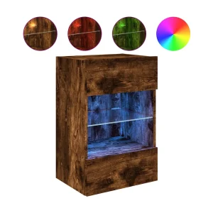 DuBois Tv-wandmeubel met LED-verlichting 40x30x60,5 cm gerookt eiken DuBois Tv-wandmeubel met LED-verlichting 40x30x60,5 cm gerookt eiken