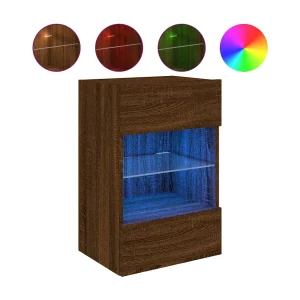 DuBois Tv-wandmeubel met LED-verlichting 40x30x60,5 cm bruineikenkleur DuBois Tv-wandmeubel met LED-verlichting 40x30x60,5 cm bruineikenkleur