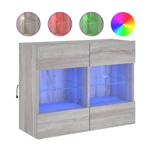 DuBois Tv-wandmeubel met LED-verlichting 78,5x30x60,5 cm grijs sonoma DuBois Tv-wandmeubel met LED-verlichting 78,5x30x60,5 cm grijs sonoma