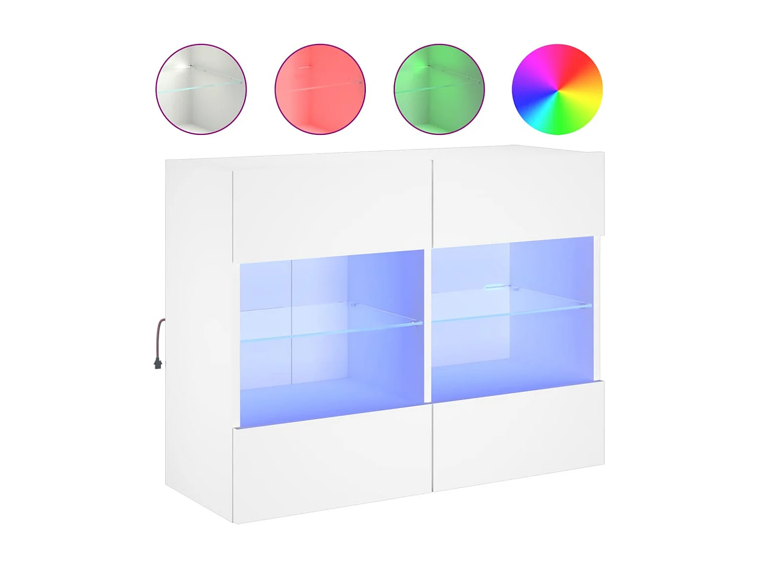 DuBois Tv-wandmeubel met LED-verlichting 78,5x30x60,5 cm wit