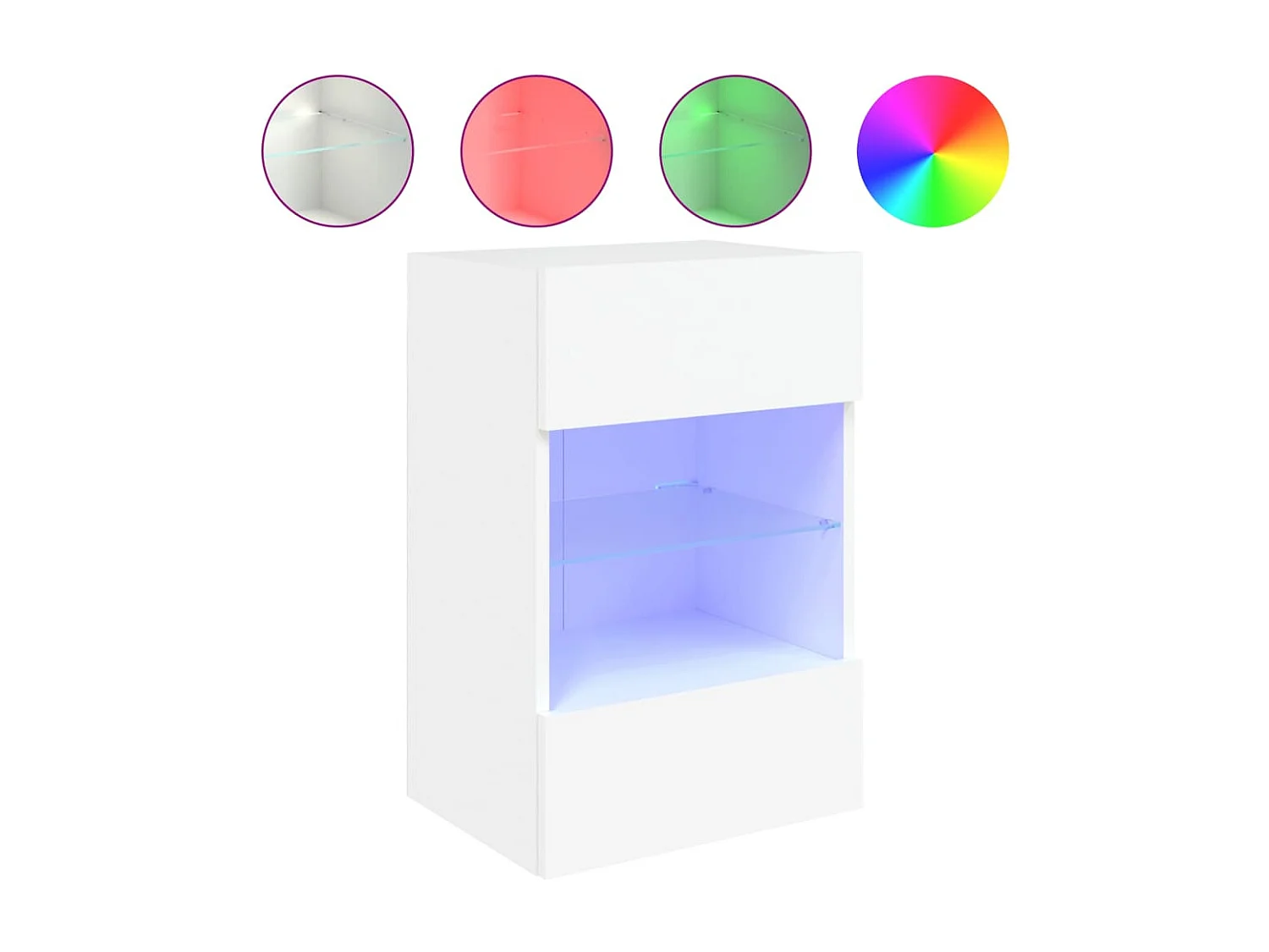 DuBois Tv-meubel met LED-verlichting 40x30x60,5 cm wit