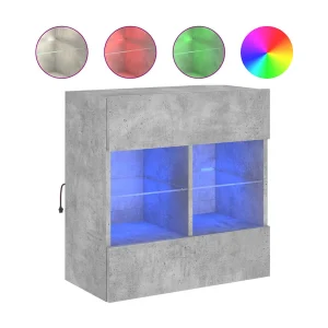 DuBois Tv-wandmeubel met LED-verlichting 58,5x30x60,5 cm betongrijs DuBois Tv-wandmeubel met LED-verlichting 58,5x30x60,5 cm betongrijs