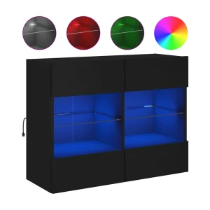 DuBois Tv-wandmeubel met LED-verlichting 78,5x30x60,5 cm zwart DuBois Tv-wandmeubel met LED-verlichting 78,5x30x60,5 cm zwart