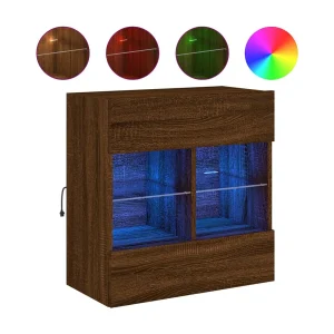 DuBois Tv-wandmeubel met LED 58,5x30x60,5 cm bruin eikenkleur DuBois Tv-wandmeubel met LED 58,5x30x60,5 cm bruin eikenkleur