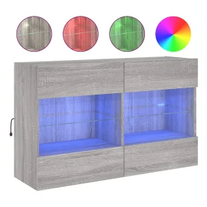 DuBois Tv-wandmeubel met LED-verlichting 98,5x30x60,5 cm grijs sonoma DuBois Tv-wandmeubel met LED-verlichting 98,5x30x60,5 cm grijs sonoma