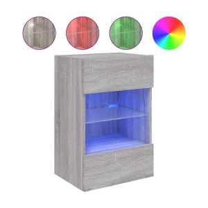 DuBois Tv-wandmeubel met LED-verlichting 40x30x60,5 cm grijs sonoma DuBois Tv-wandmeubel met LED-verlichting 40x30x60,5 cm grijs sonoma