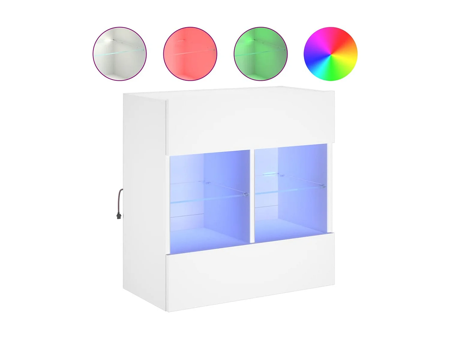 DuBois Tv-meubel met LED-verlichting 58,5x30x60,5 cm wit