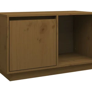 François-Paul Tv-meubel 74x35x44 cm massief grenenhout honingbruin François-Paul Tv-meubel 74x35x44 cm massief grenenhout honingbruin