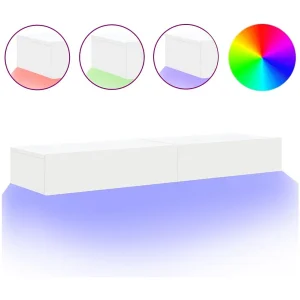 Felizia Tv-meubelen 2 st met LED-verlichting 60x35x15,5 cm wit Felizia Tv-meubelen 2 st met LED-verlichting 60x35x15,5 cm wit