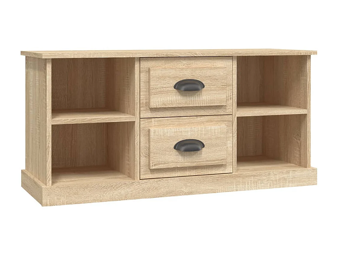 Dralinor Tv-meubel 99,5x35,5x48 cm bewerkt hout sonoma eikenkleurig