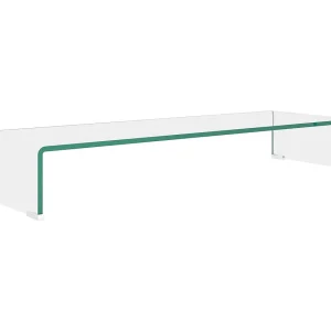 Fall River Tv-meubel/monitorverhoger transparant 90x30x13 cm glas Fall River Tv-meubel/monitorverhoger transparant 90x30x13 cm glas