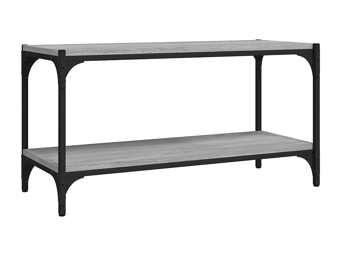 Foster City Tv-meubel 80x33x41 cm bewerkt hout en staal grijs sonoma eiken