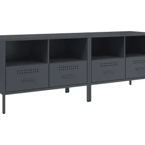 Dundrum Tv-meubelen 2 st 68x39x50,5 cm staal antracietkleurig Dundrum Tv-meubelen 2 st 68x39x50,5 cm staal antracietkleurig