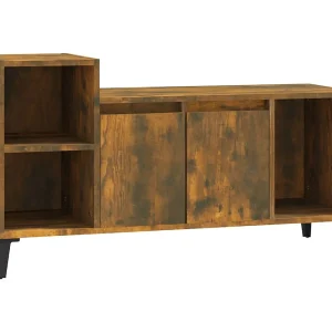 Fornir Tv-meubel 100x35x55 cm bewerkt hout gerookt eikenkleurig Fornir Tv-meubel 100x35x55 cm bewerkt hout gerookt eikenkleurig