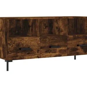 Évreux  Tv-meubel 102x36x50 cm bewerkt hout gerookt eikenkleurig