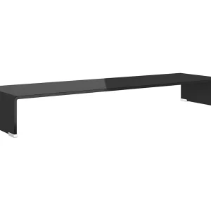 Fall River TV-meubel/monitorverhoger zwart 100x30x13 cm glas Fall River TV-meubel/monitorverhoger zwart 100x30x13 cm glas