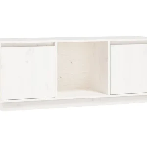 Eldir Tv-meubel 110,5x35x44 cm massief grenenhout wit Eldir Tv-meubel 110,5x35x44 cm massief grenenhout wit