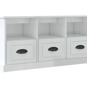 Galynra Tv-meubel 100x35x50 cm bewerkt hout hoogglans wit Galynra Tv-meubel 100x35x50 cm bewerkt hout hoogglans wit