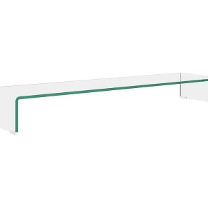 Fall River  TV-meubel/monitorverhoger transparant 110x30x13 cm glas